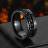 6504296588913.jpg Titanium Steel Roman Letter Ring – Rotatable Chain Spinner Ring for Men & Couples
