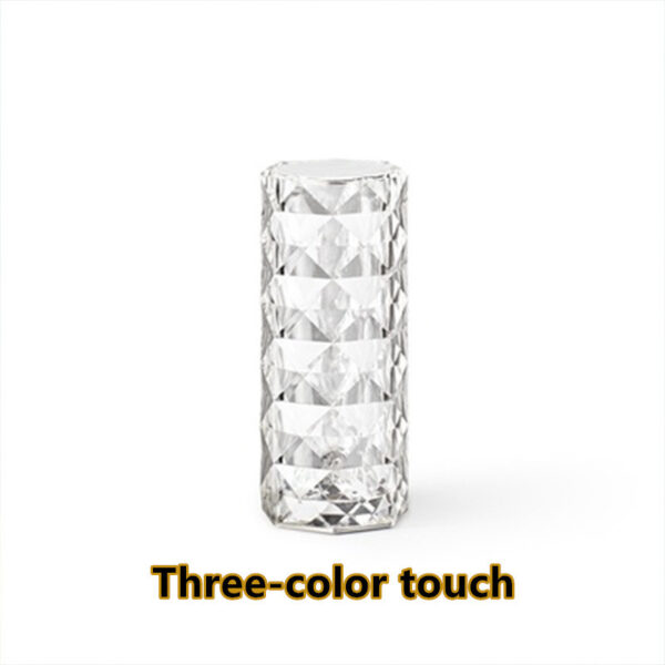 Crystal Diamond Table Lamp – Nordic USB Night Light with Touch Dimming