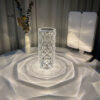 Crystal Diamond Table Lamp – Nordic USB Night Light with Touch Dimming